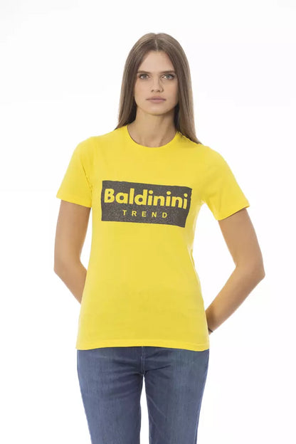 Baldinini Trend Yellow Cotton Women T-Shirt by Baldinini Trend