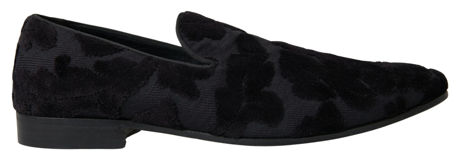 Dolce & Gabbana Black Brocade Loafers Formal Shoes by Dolce & Gabbana