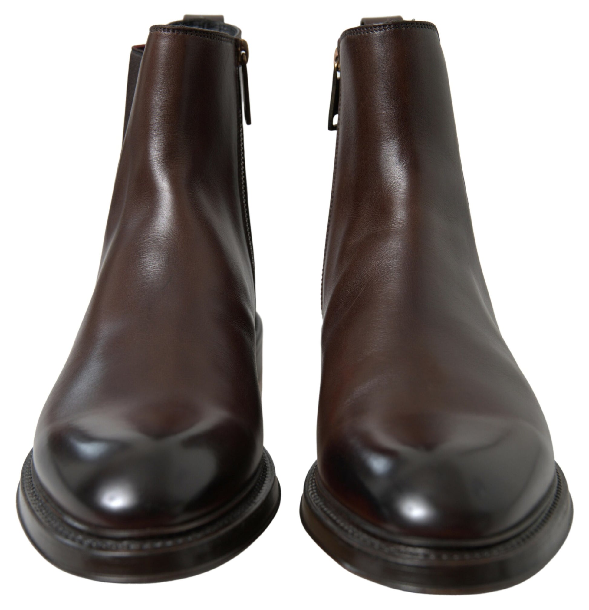 Dolce & Gabbana Brown Leather Chelsea Mens Boots Shoes by Dolce & Gabbana