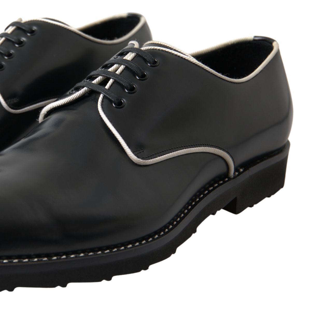 Chaussures habillées noires et blanches élégantes pour hommes Dolce &amp; Gabbana