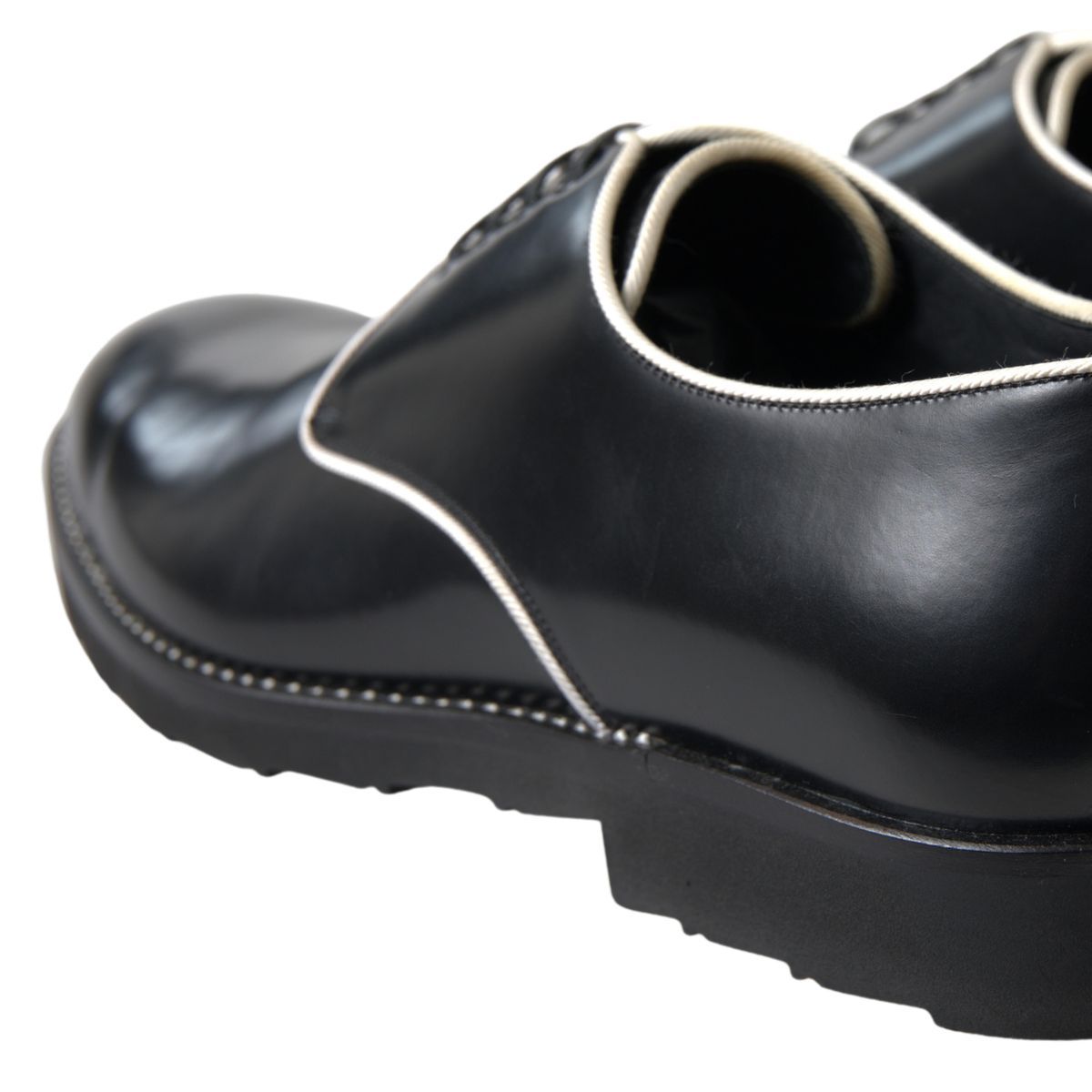 Chaussures habillées noires et blanches élégantes pour hommes Dolce &amp; Gabbana