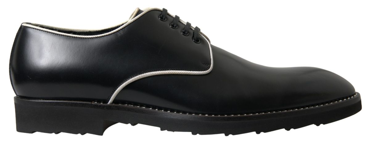 Chaussures habillées noires et blanches élégantes pour hommes Dolce &amp; Gabbana