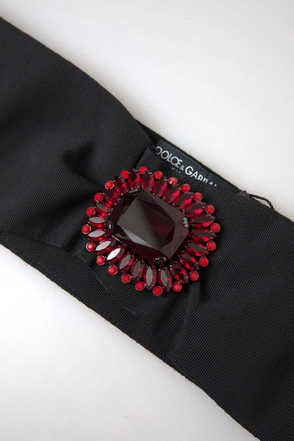 Ceinture noire ornée exquise Dolce &amp; Gabbana