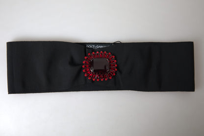 Ceinture noire ornée exquise Dolce &amp; Gabbana