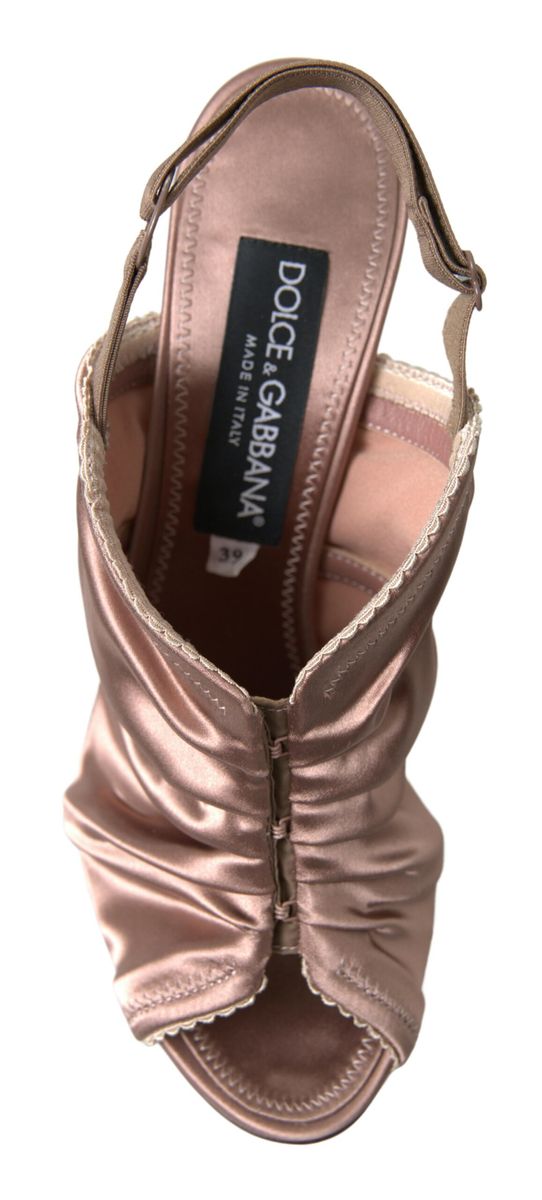 Dolce &amp; Gabbana Light brown Slingback Corset Style Fastening stiletto heels