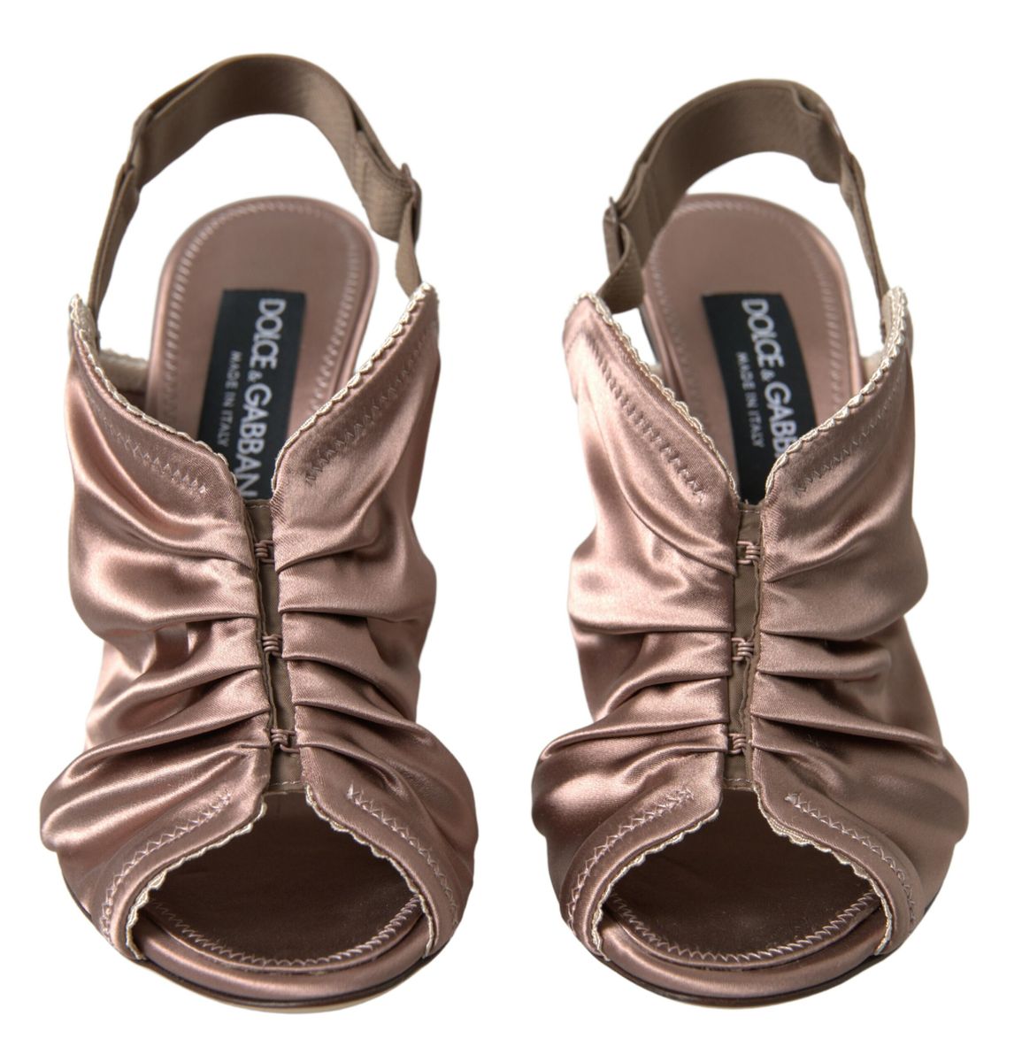 Dolce &amp; Gabbana Light brown Slingback Corset Style Fastening stiletto heels
