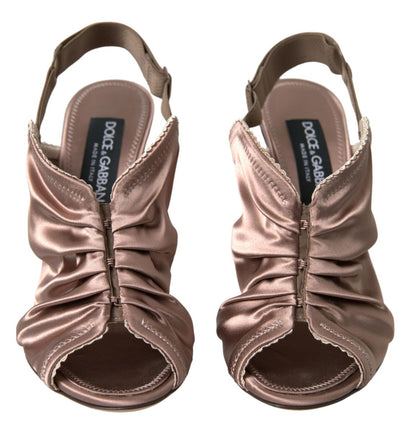 Dolce &amp; Gabbana Light brown Slingback Corset Style Fastening stiletto heels