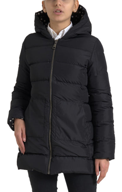 Dolce &amp; Gabbana Élégante veste à capuche noire zippée