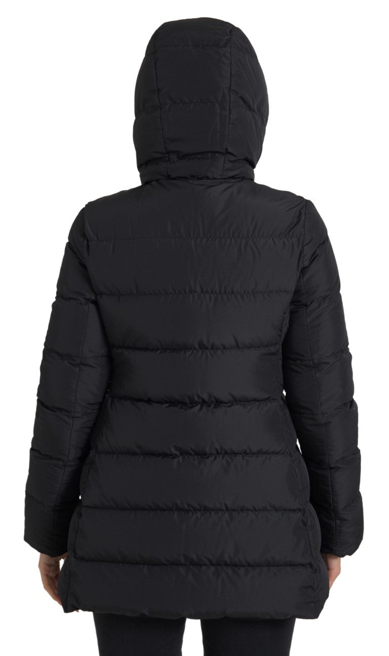 Dolce &amp; Gabbana Élégante veste à capuche noire zippée