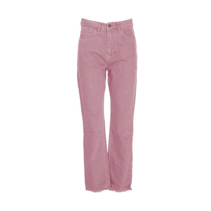 Hinnominate Chic Pink Raw Cut Bottom Jeans by Hinnominate