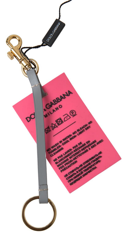 Porte-clés Dolce &amp; Gabbana Chic en cuir rose