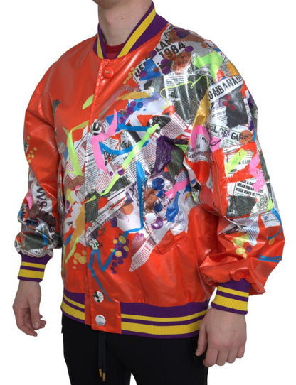 Dolce &amp; Gabbana - Élégant blouson aviateur orange - Vêtements d'extérieur de luxe pour homme