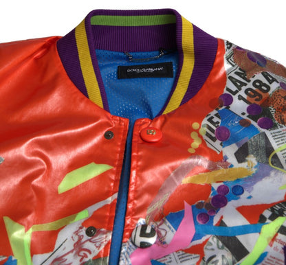 Dolce &amp; Gabbana - Élégant blouson aviateur orange - Vêtements d'extérieur de luxe pour homme