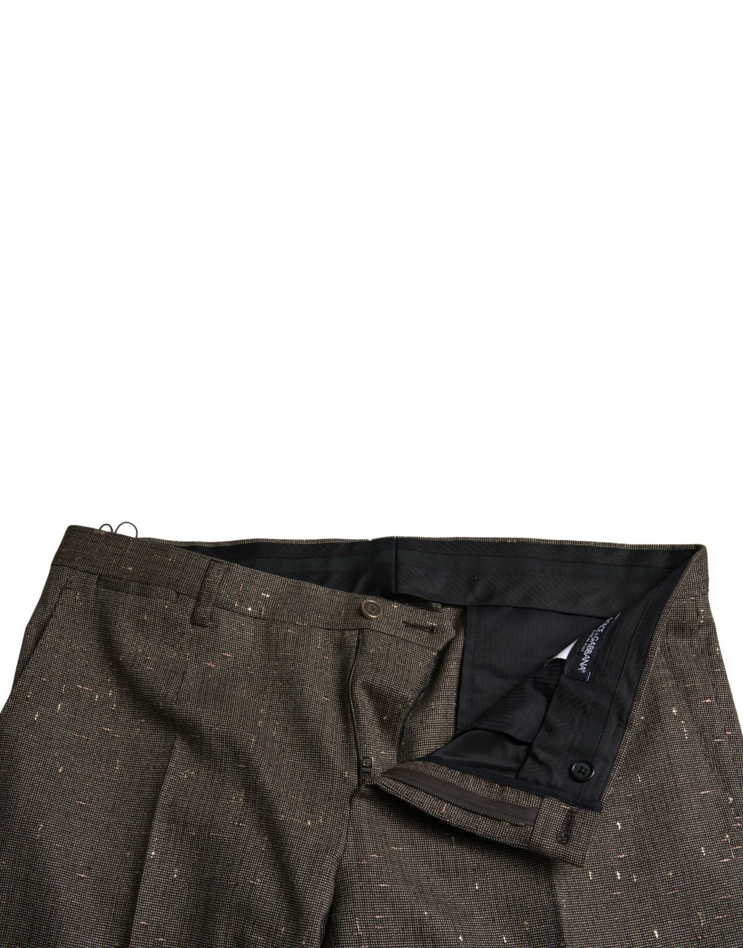 Dolce & Gabbana Brown Wool Dress Skinny Men Trouser Pants by Dolce & Gabbana
