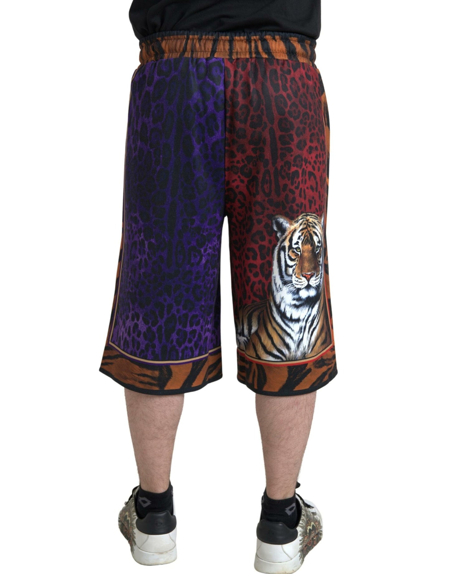 Bermuda multicolore chic Dolce &amp; Gabbana à imprimé exotique
