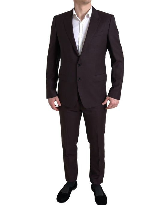 Dolce &amp; Gabbana Maroon 2 Piece Single Breasted MARTINI Suit