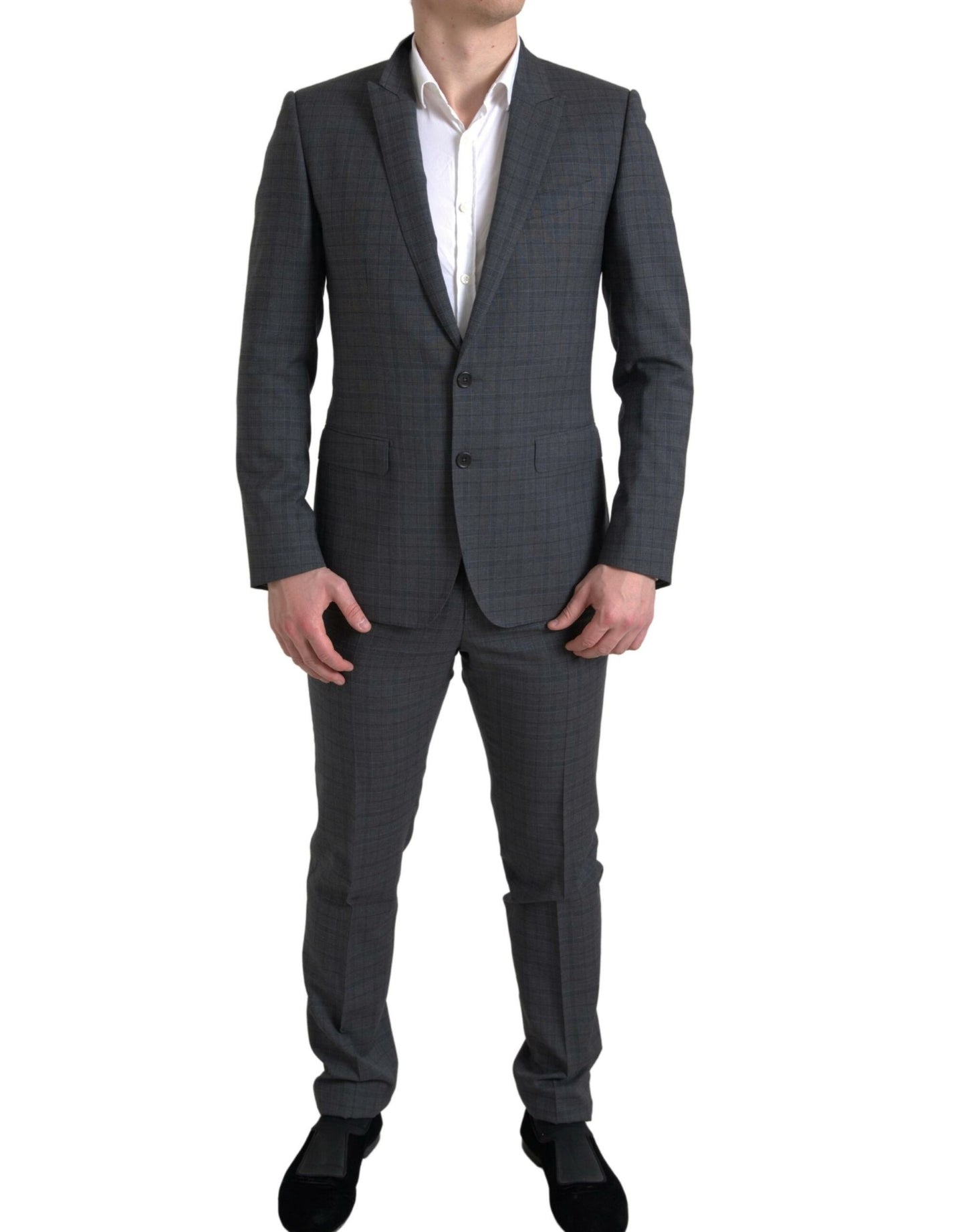 Dolce &amp; Gabbana Gray 2 Piece Single Breasted MARTINI Suit