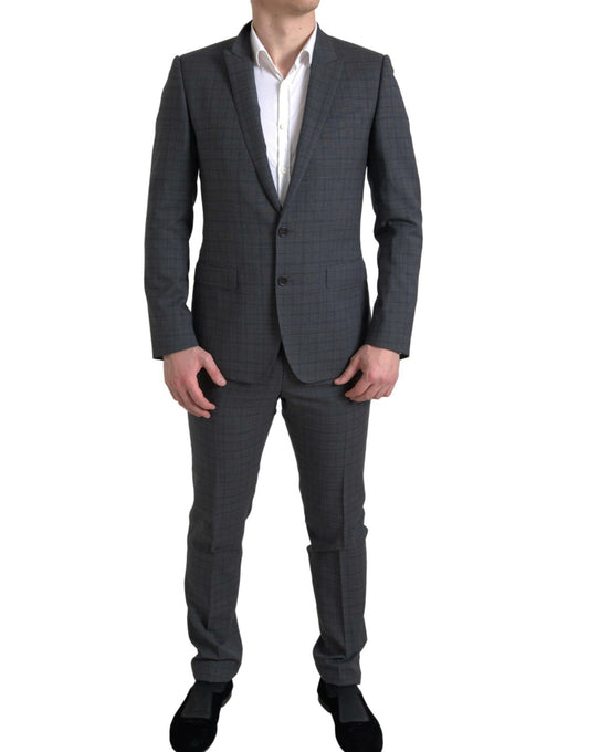 Dolce &amp; Gabbana Gray 2 Piece Single Breasted MARTINI Suit