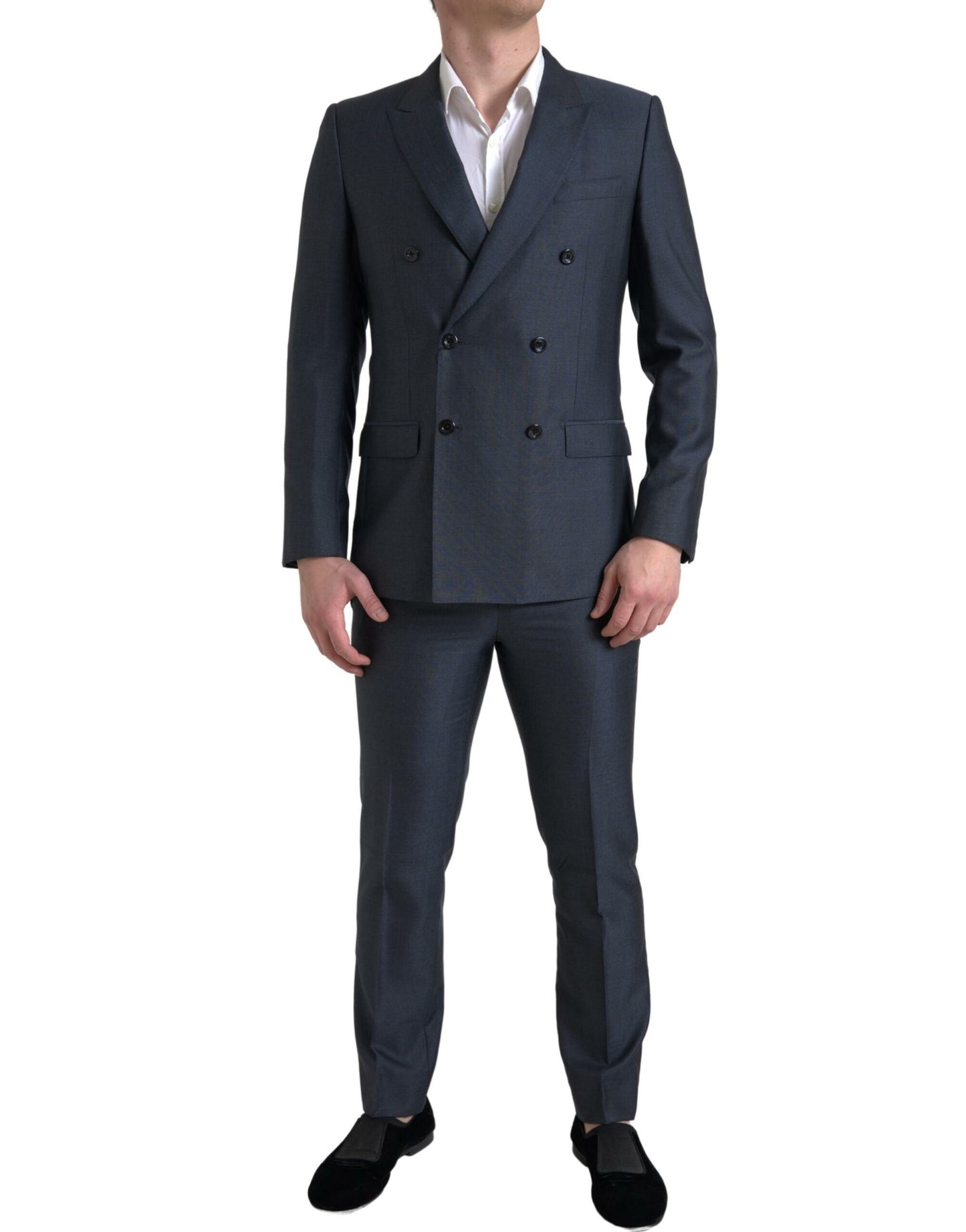 Dolce &amp; Gabbana Blue 2 Piece Double Breasted MARTINI Suit