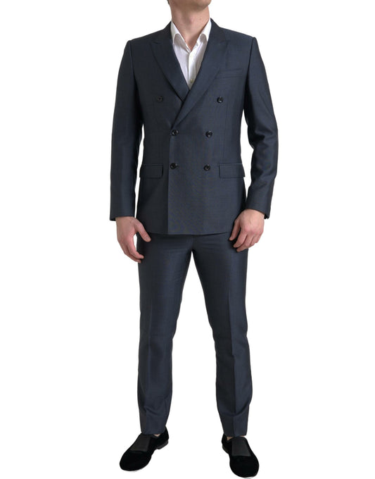 Dolce &amp; Gabbana Blue 2 Piece Double Breasted MARTINI Suit