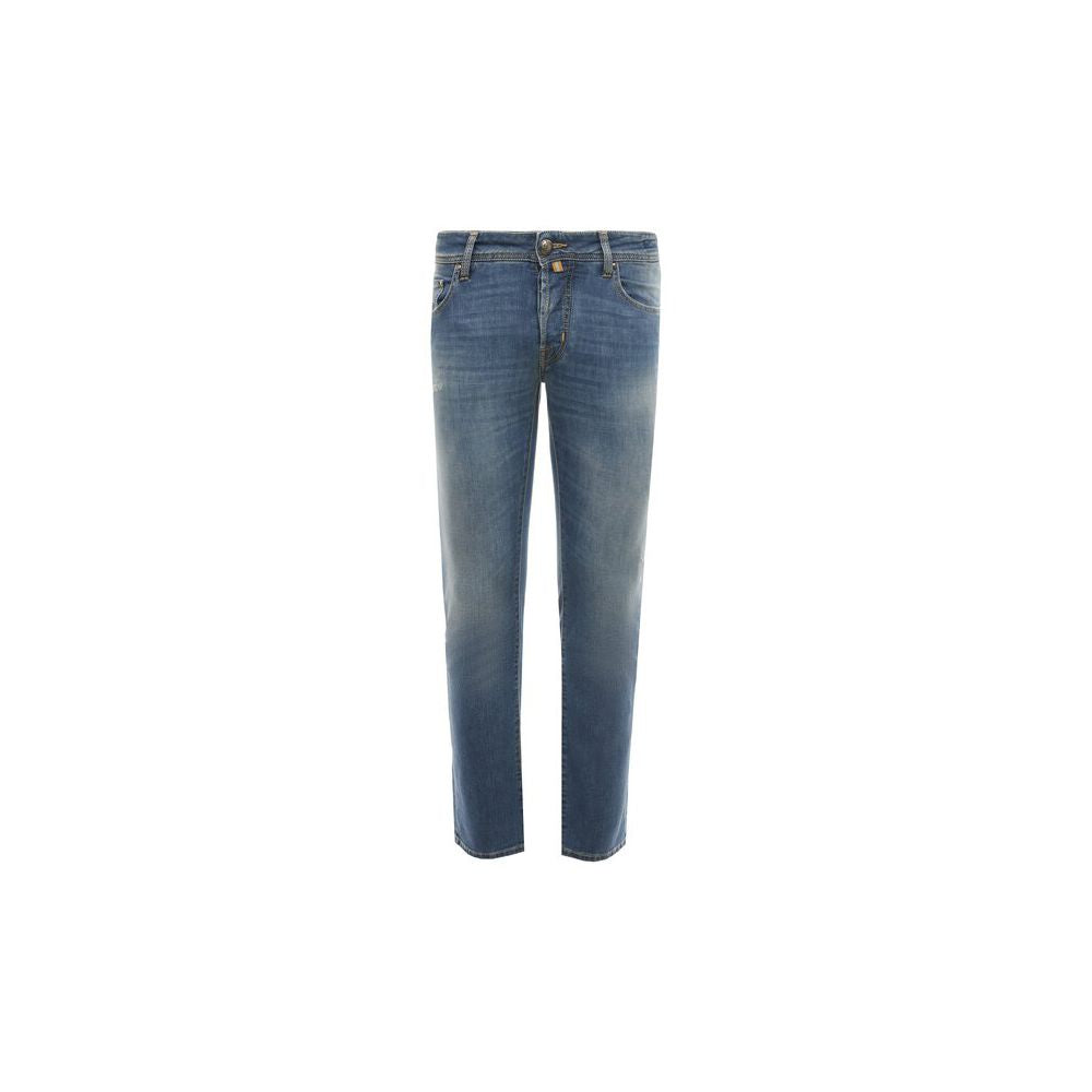 Jean homme Jacob Cohen en coton bleu clair avec coupe extensible