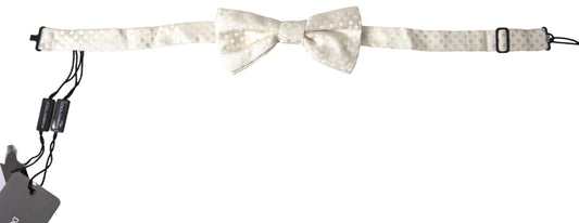 Dolce &amp; Gabbana Ivory Fantasy Pattern Adjustable Neck Papillon Bow Tie