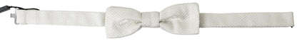 Dolce &amp; Gabbana Ivory Silk Adjustable Neck Papillon Men Bow Tie
