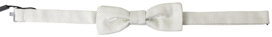 Dolce &amp; Gabbana Ivory Silk Adjustable Neck Papillon Men Bow Tie