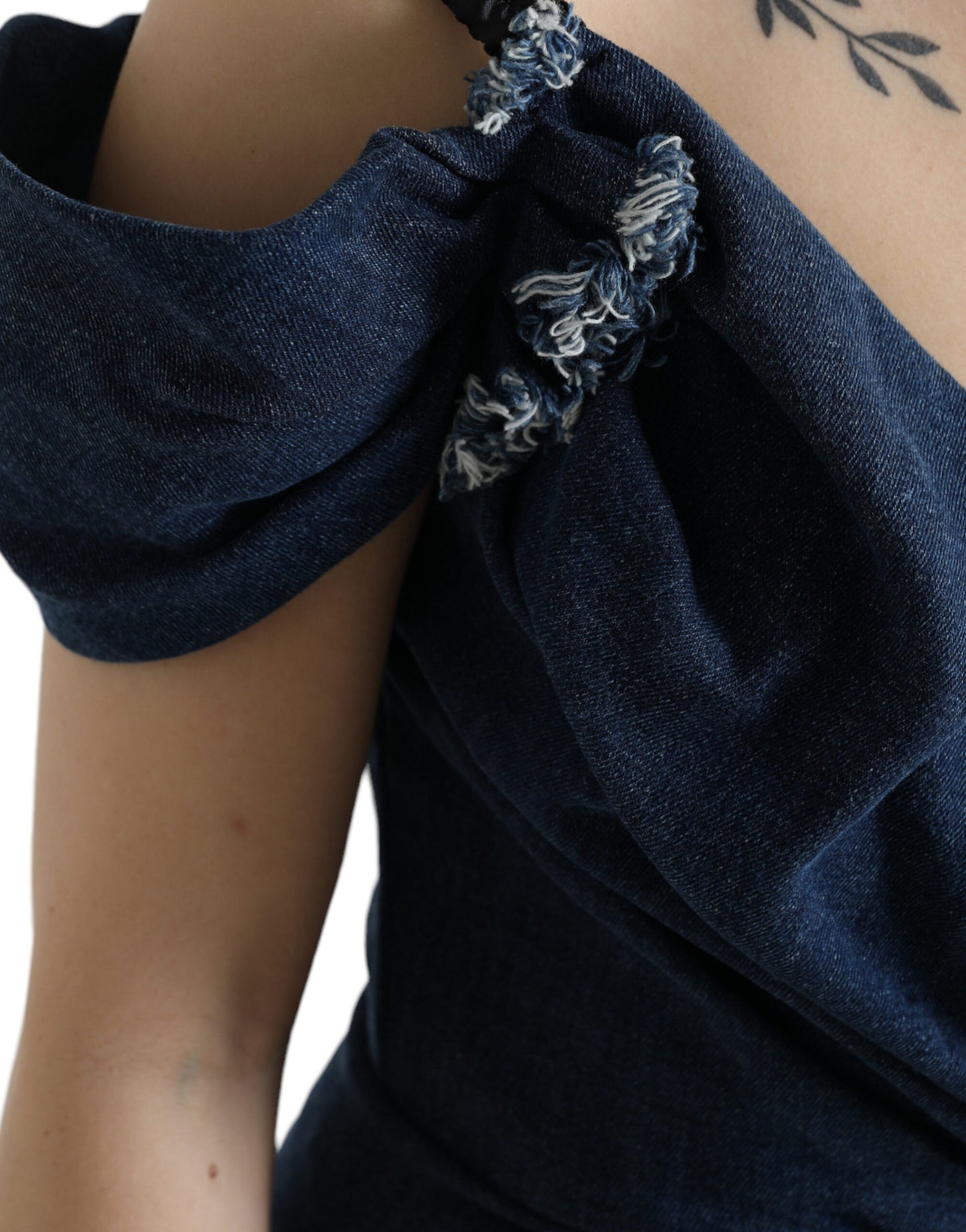 Dolce & Gabbana Blue Patchwork Two Tone Denim Mini Dress by Dolce & Gabbana