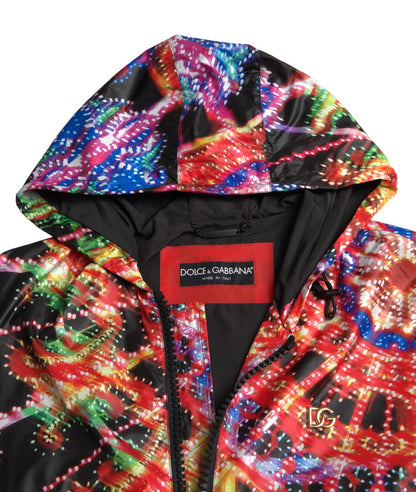 Pull à capuche zippé multicolore Dolce &amp; Gabbana