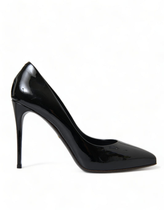 Dolce &amp; Gabbana Élégantes escarpins à talons aiguilles noirs vernis