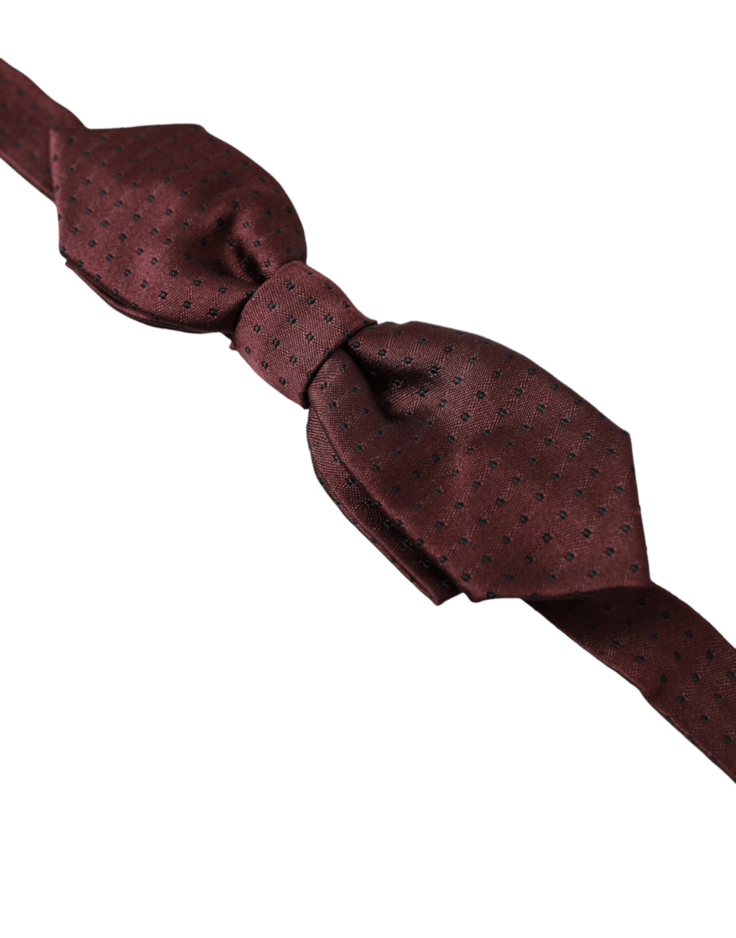 Dolce &amp; Gabbana Red Bordeaux Silk Slim Adjustable Neck Papillon Bow Tie