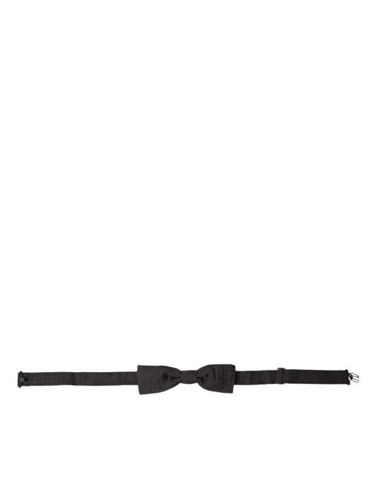 Dolce &amp; Gabbana Brown Fantasy Silk Adjustable Neck Men Papillon Bow Tie