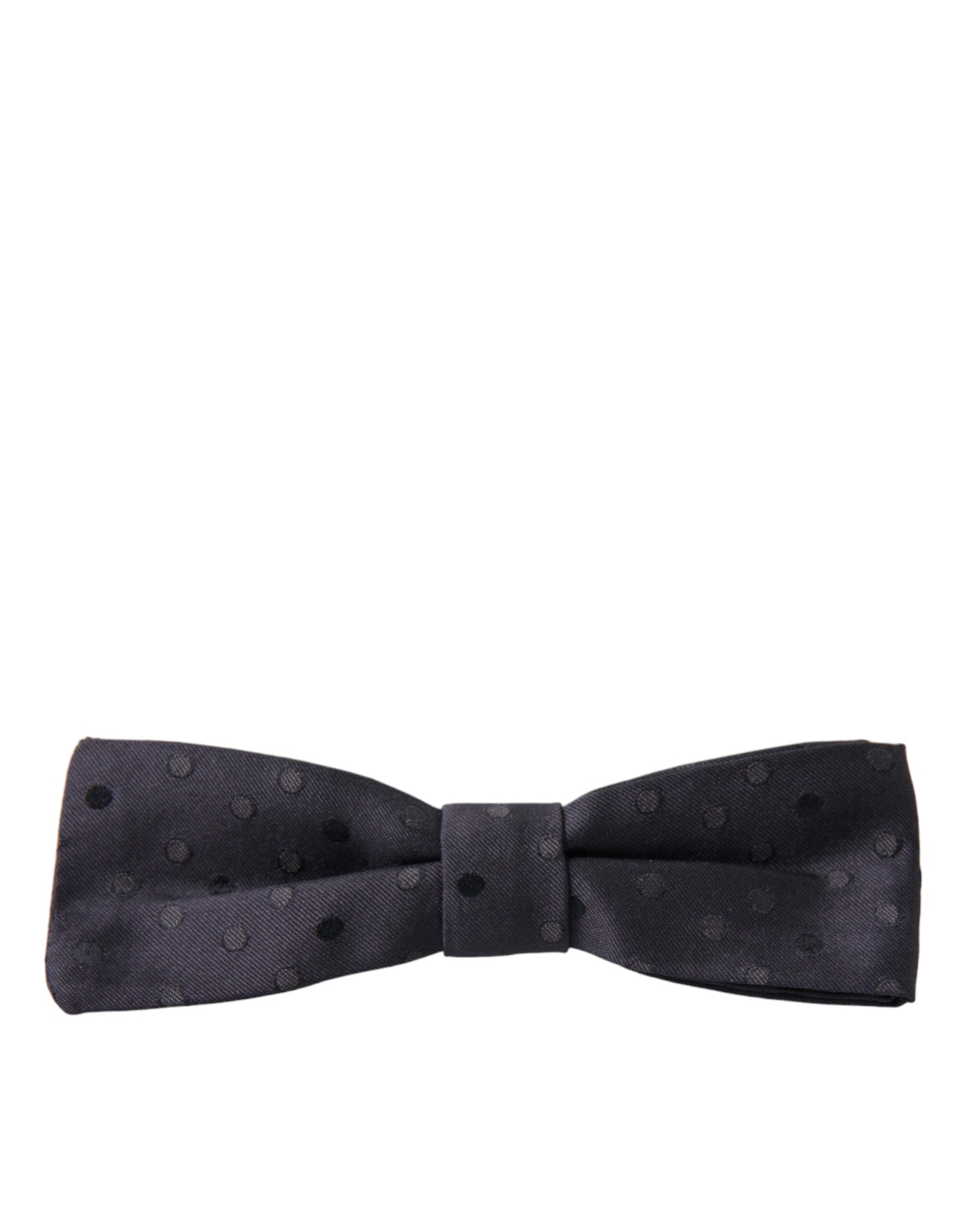 Dolce &amp; Gabbana Blue Polka Dot Silk Adjustable Neck Men Papillon Bow Tie
