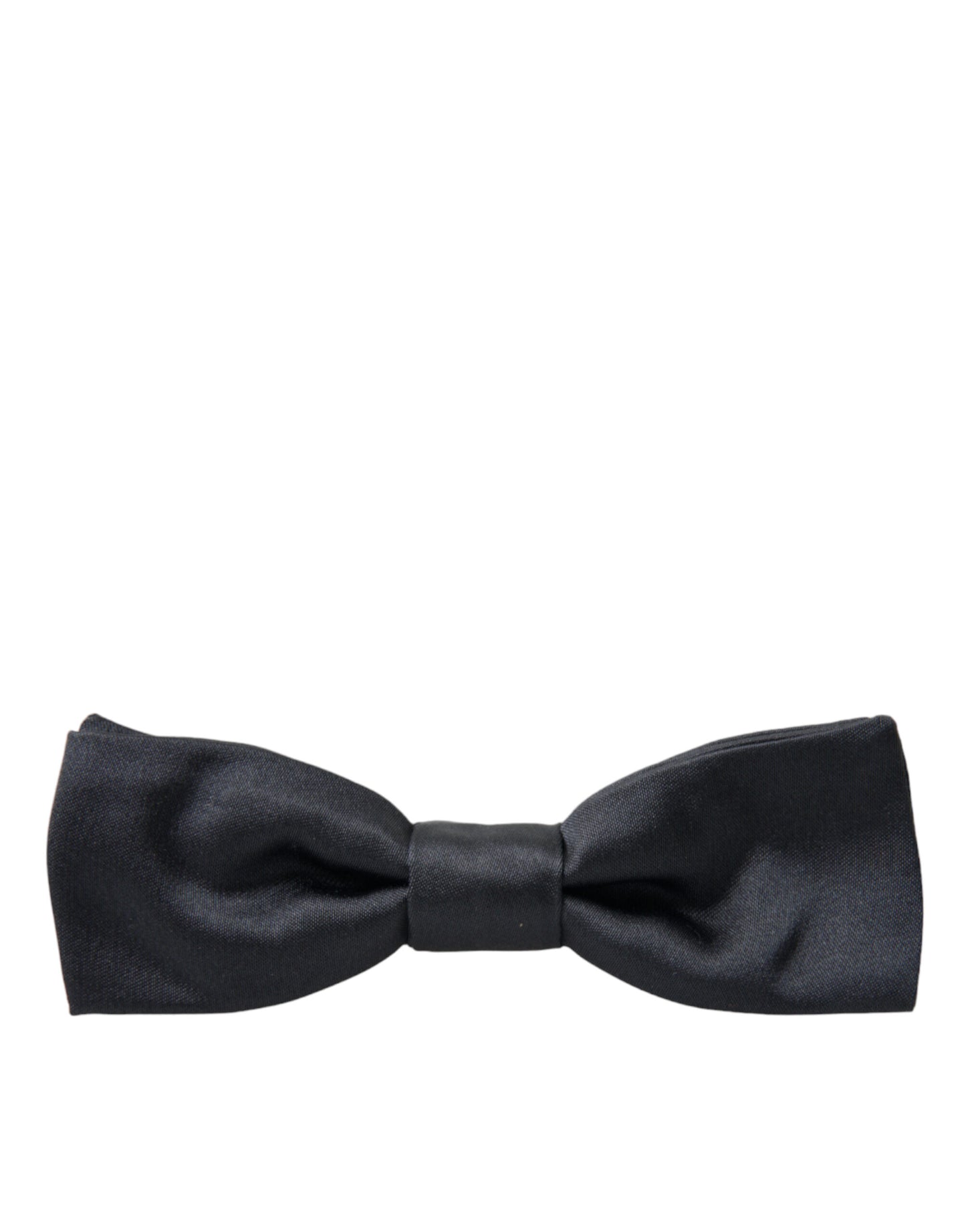 Dolce &amp; Gabbana Dark Gray Silk Adjustable Neck Men Papillon Bow Tie