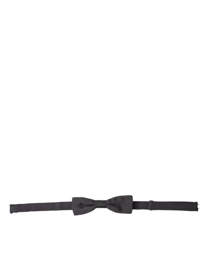 Nœud papillon élégant en soie gris foncé Dolce &amp; Gabbana
