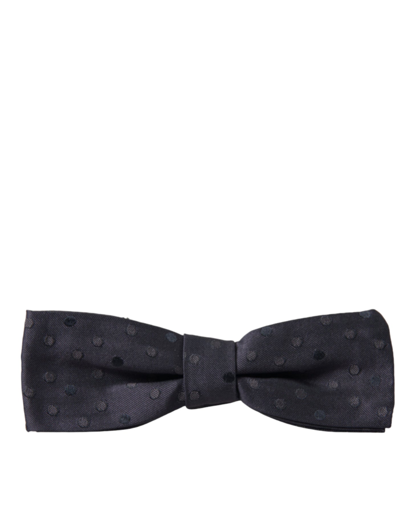 Dolce &amp; Gabbana Blue Polka Dot Silk Adjustable Neck Men Papillon Bow Tie