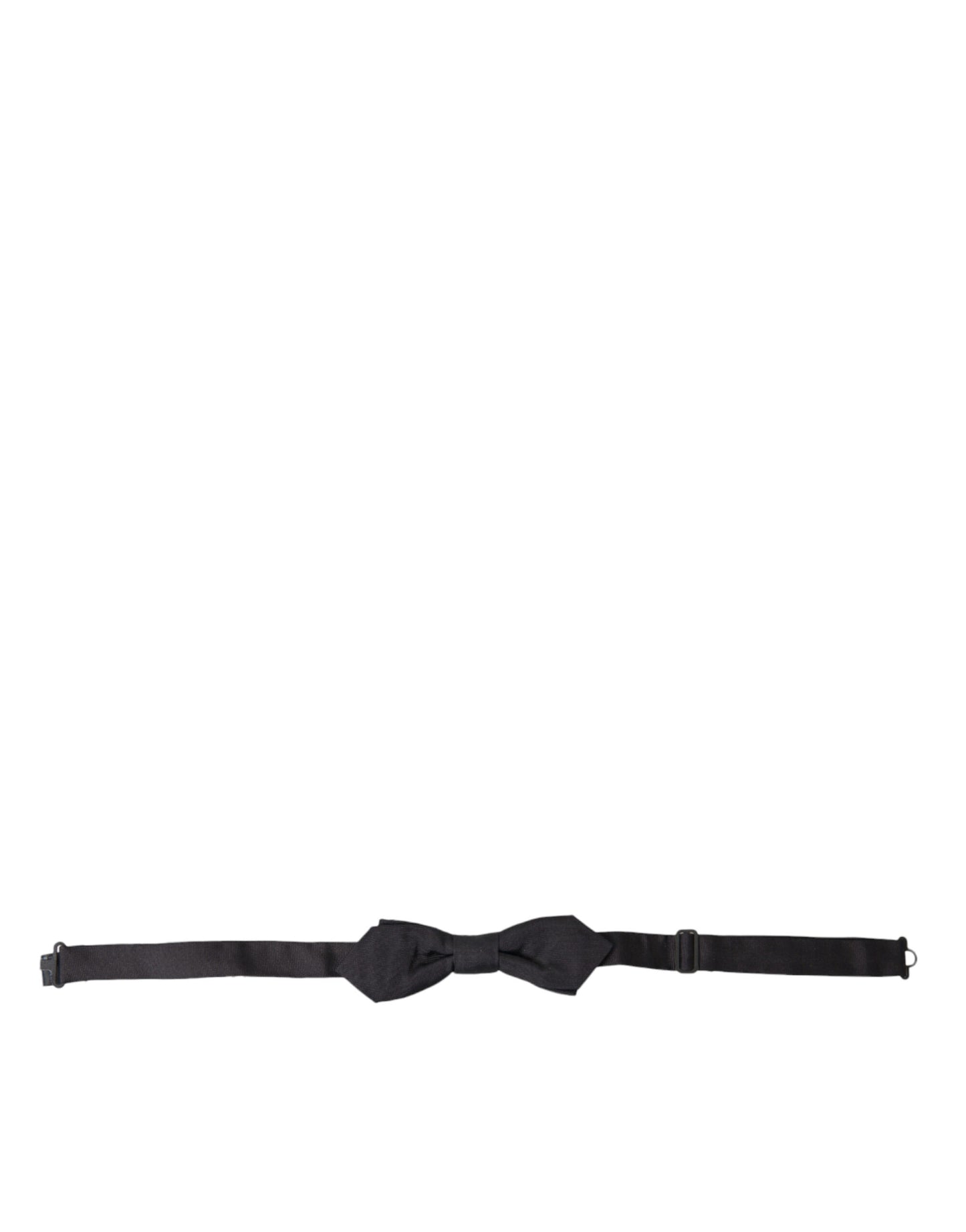Dolce &amp; Gabbana Black Silk Adjustable Neck Men Papillon Bow Tie