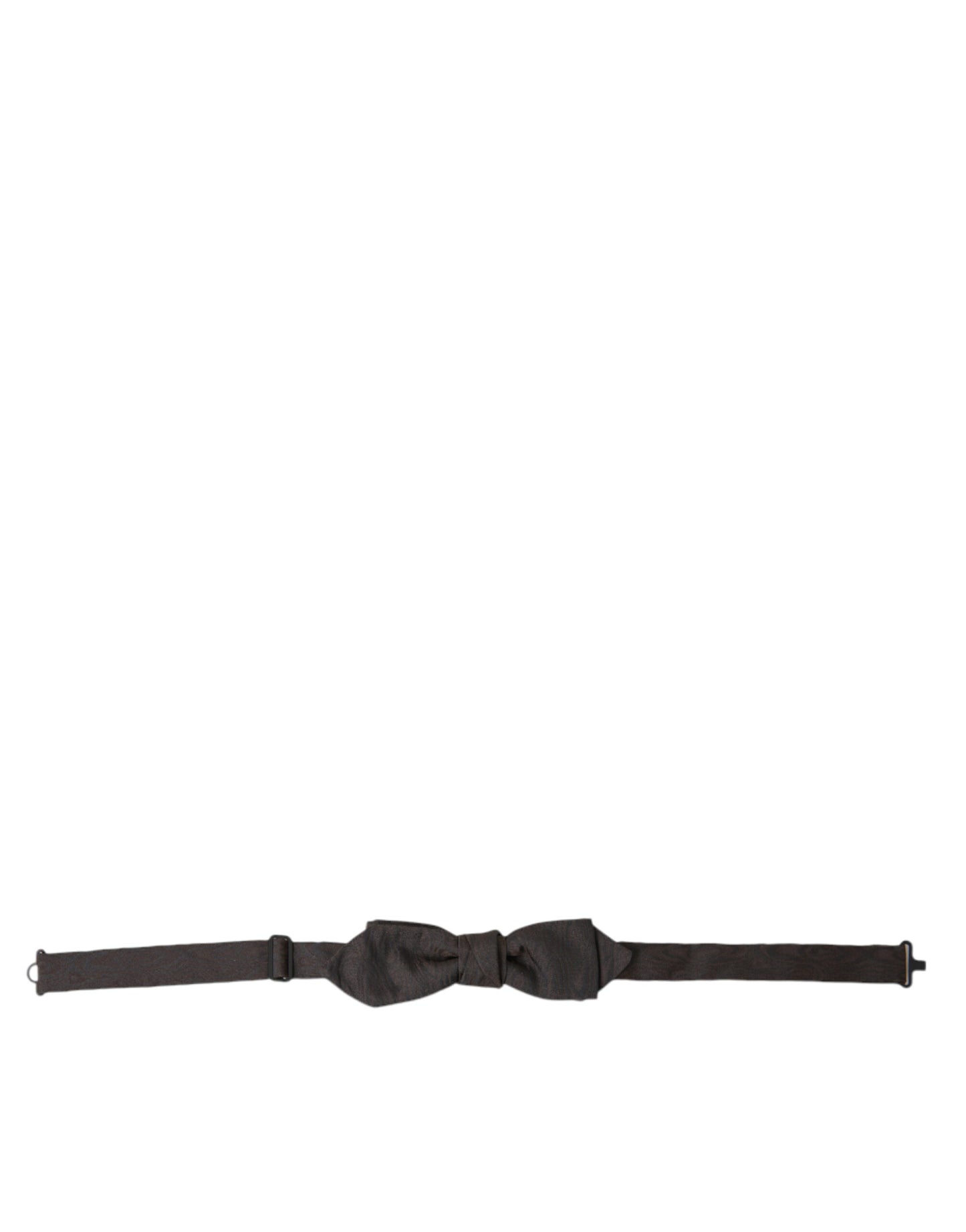 Dolce &amp; Gabbana Brown Polyester Silk Adjustable Neck Men Papillon Bow Tie