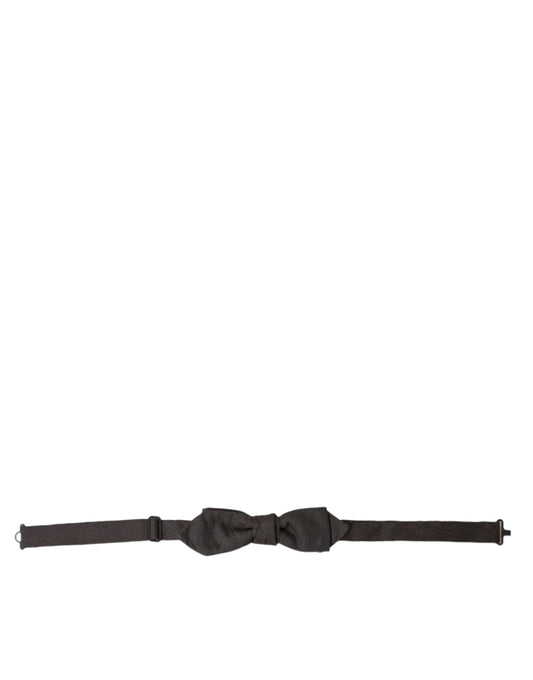 Dolce &amp; Gabbana Brown Polyester Silk Adjustable Neck Men Papillon Bow Tie