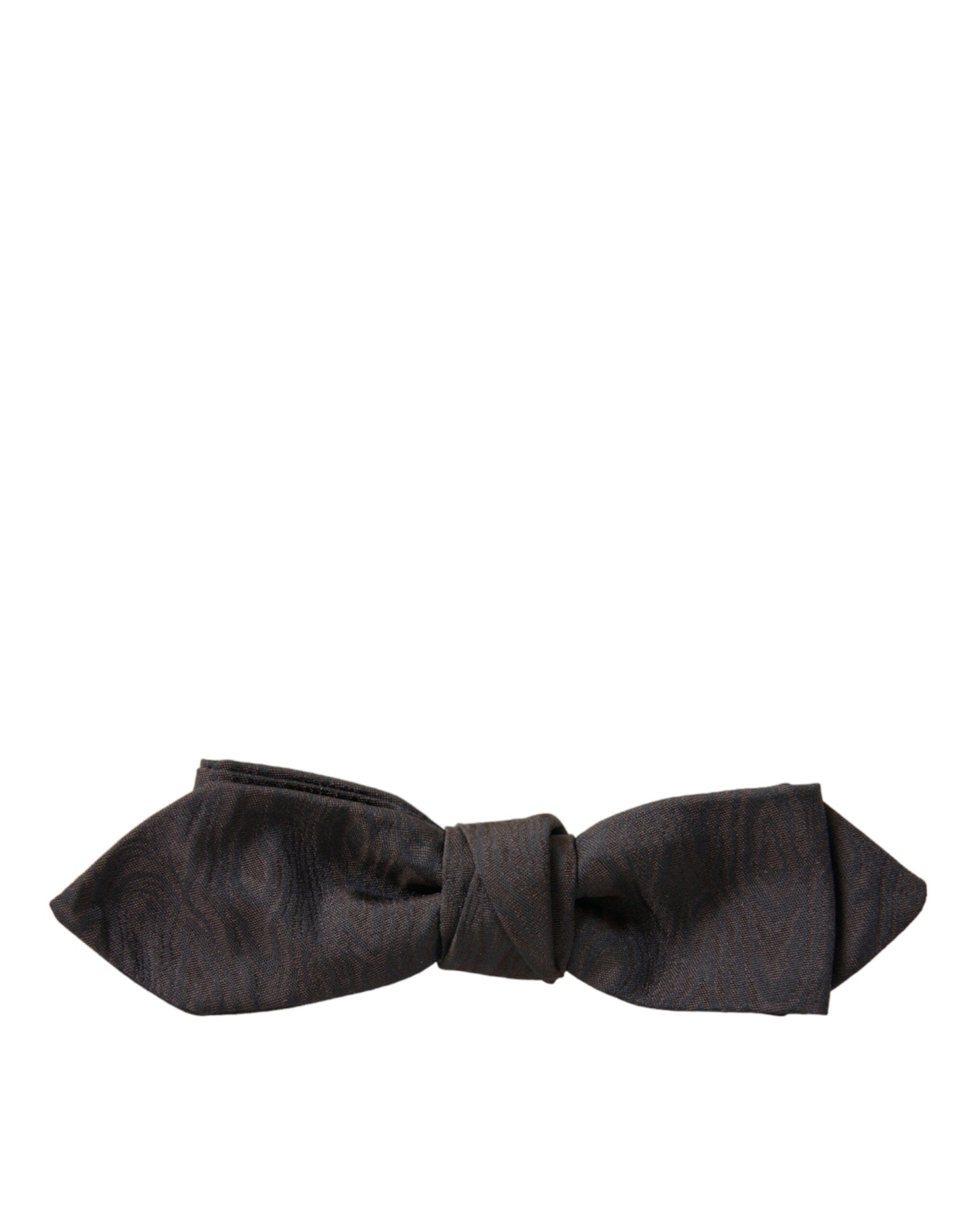 Dolce &amp; Gabbana Brown Polyester Silk Adjustable Neck Men Papillon Bow Tie