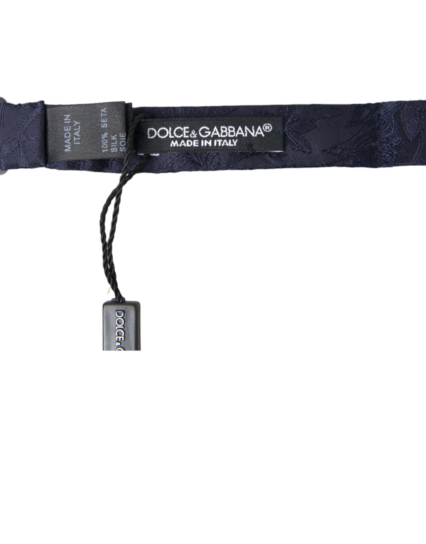 Dolce &amp; Gabbana Blue Silk Adjustable Neck Men Papillon Bow Tie