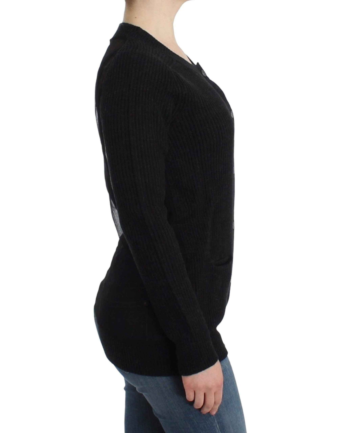 John Galliano Black wool cardigan