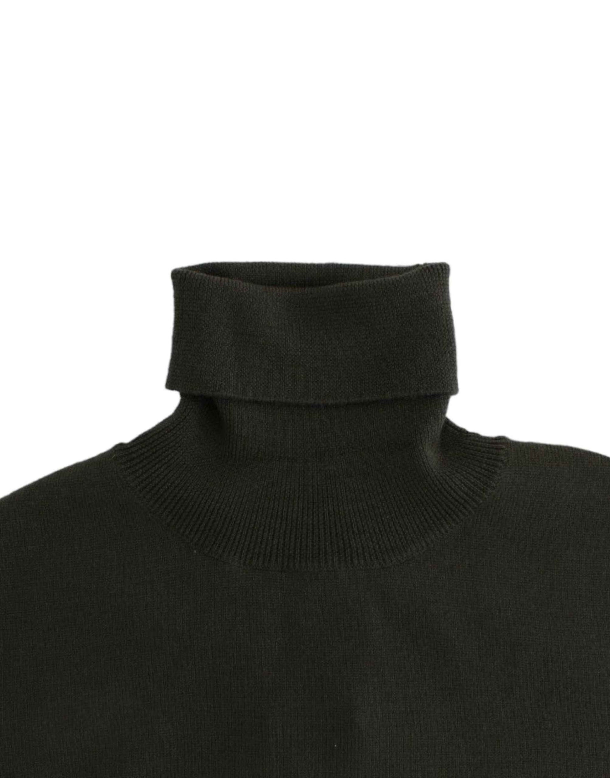 John Galliano Green wool turtleneck sweater