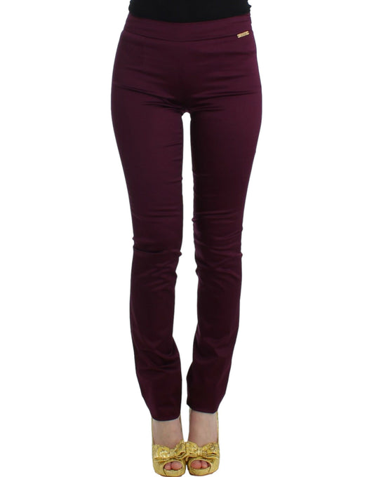 Pantalon slim violet élégant de John Galliano