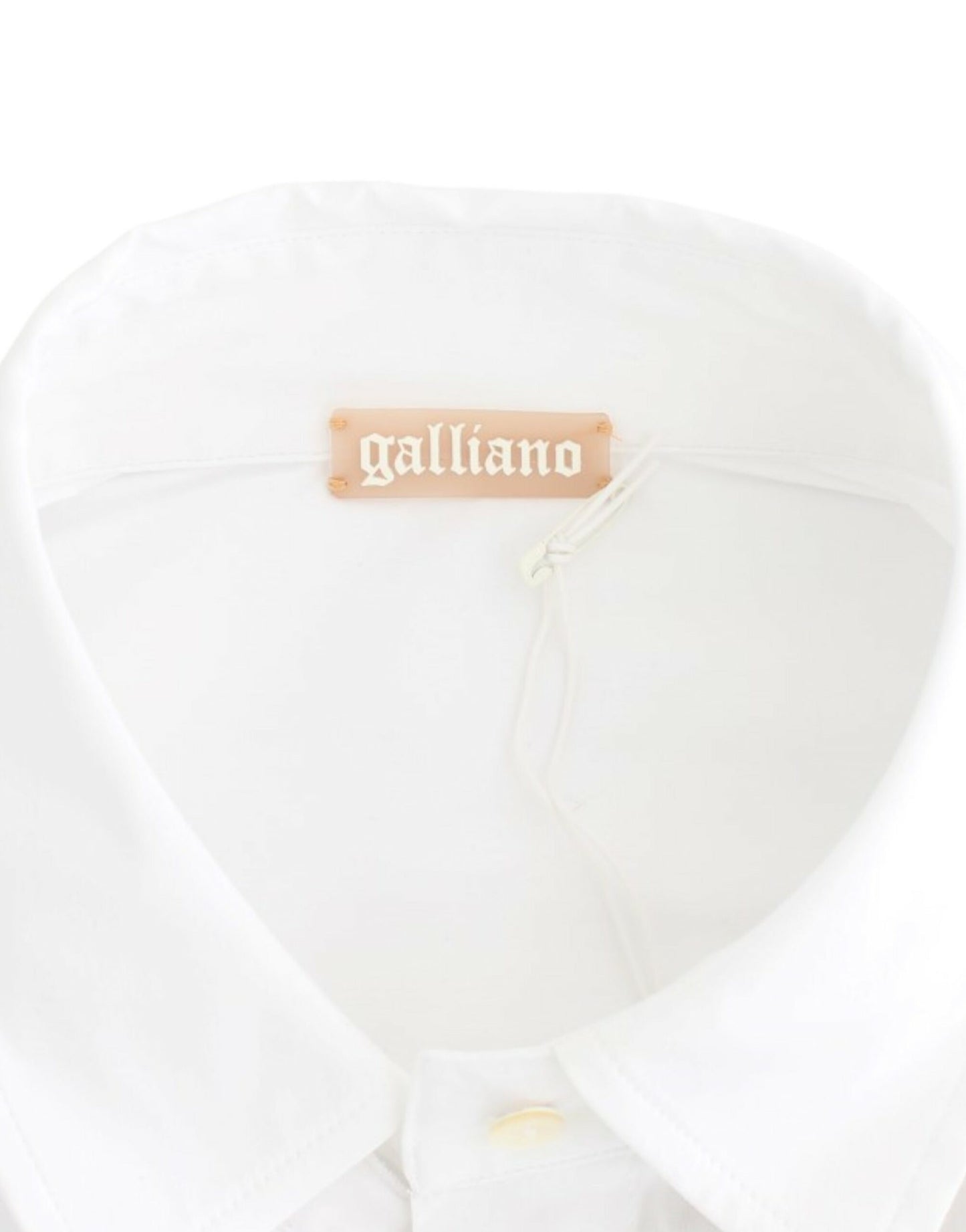 Chemisier à manches courtes en coton mélangé blanc chic John Galliano