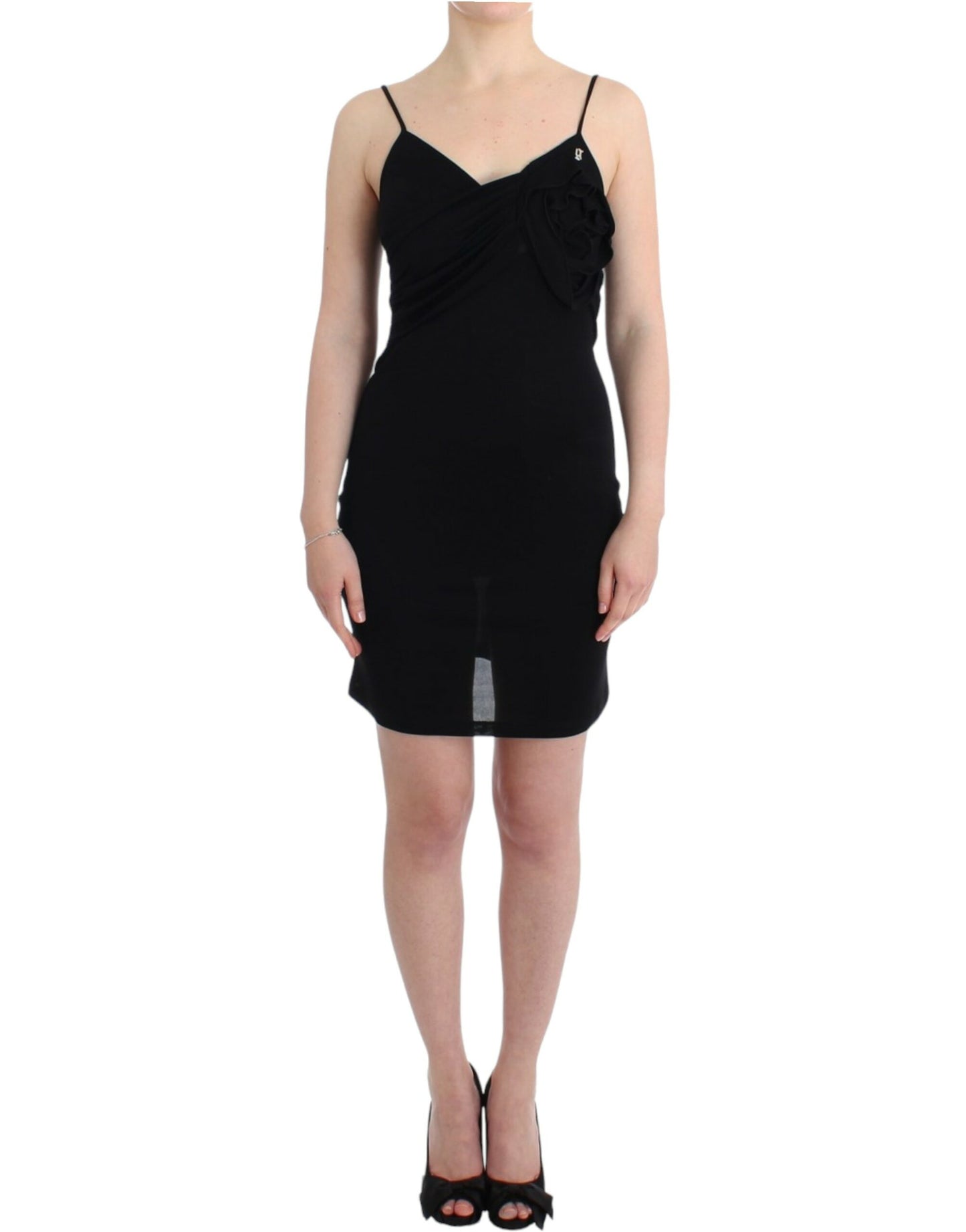 John Galliano Bovenknielengte Viscose Cocktailjurk - Zwart
