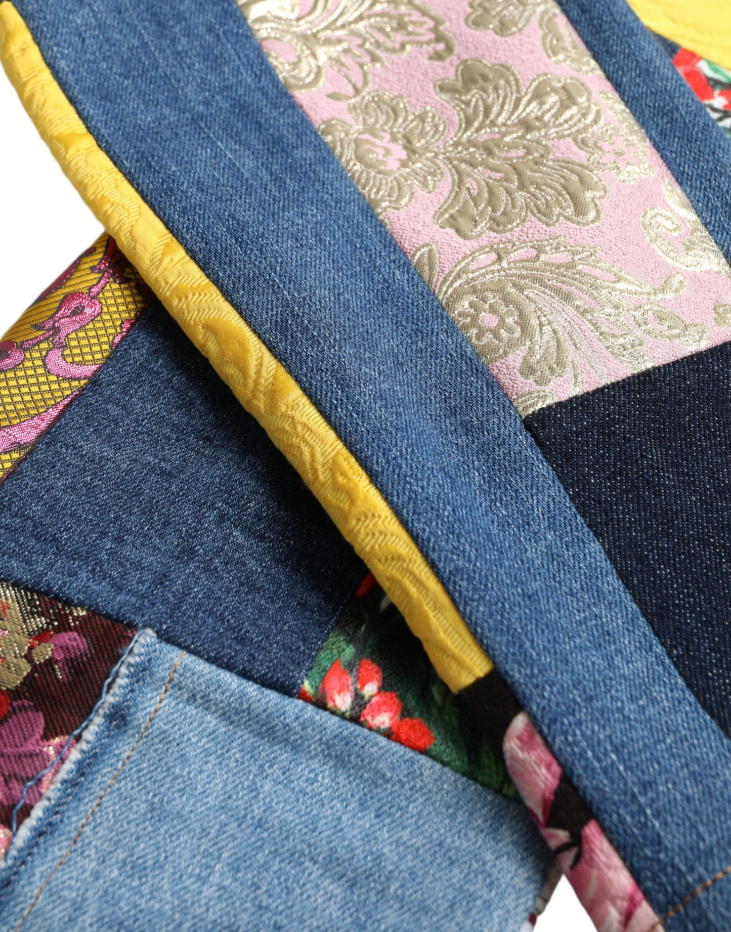 Dolce & Gabbana Multicolor Patchwork GRACE Skinny Denim Jeans by Dolce & Gabbana