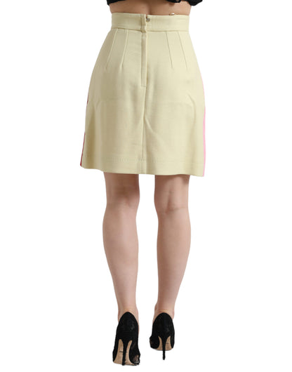 Mini-jupe trapèze taille haute élégante Dolce &amp; Gabbana