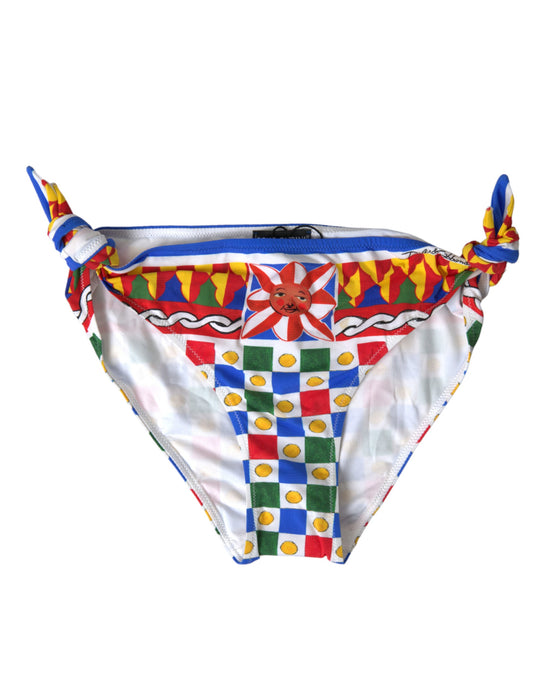 Dolce &amp; Gabbana Bas de bikini imprimé Carretto multicolore